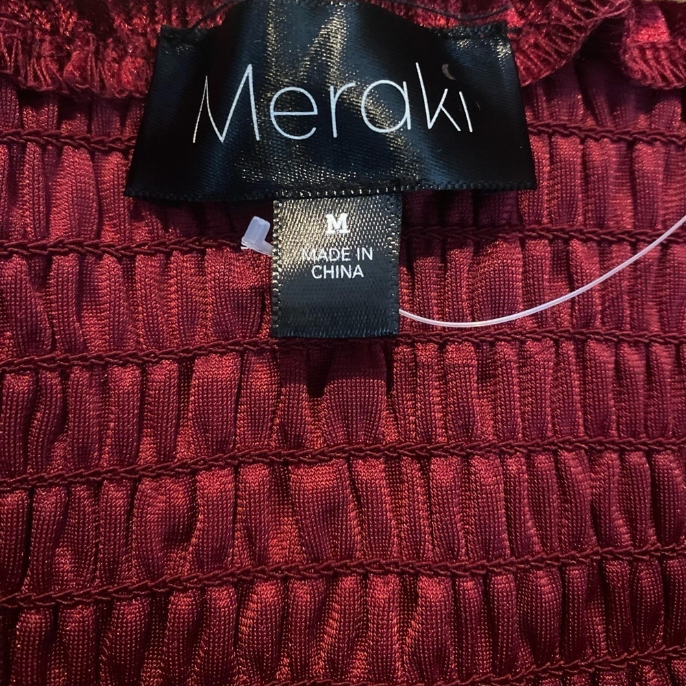 Red Velvet Cropped Tank Top brand meraki Size M - Picture 3 of 4